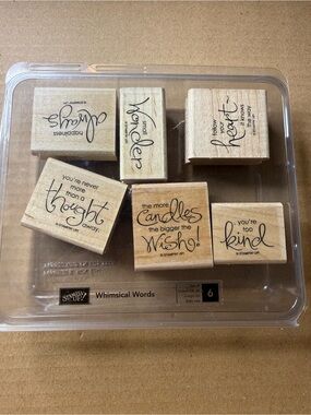 Stampin' Up! Whimsical Words Wood Stamp Complete Set